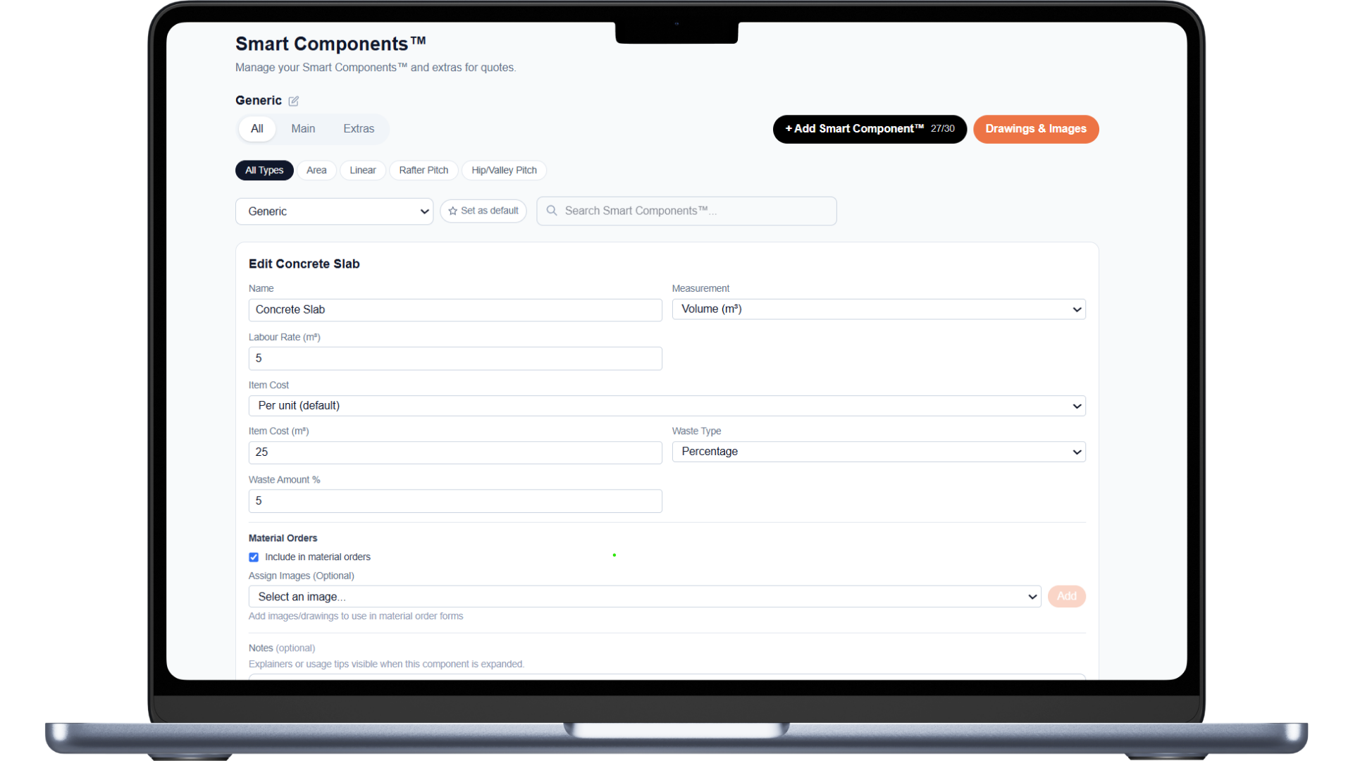 Smart Components - component editor